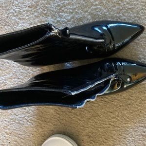 Womens patent booties